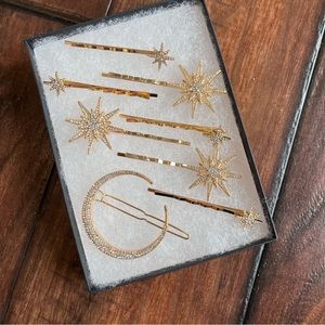 Moon & Star Hair Pins - 8 pc